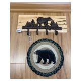 IRON BEAR COAT RACK HOLDER