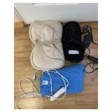 MASSAGING SLIPPERS, NECK PILLOW, HEATING PAD