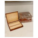 4 NEW WOOD SLIDE BOXES