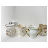 3 HANDLE TOOTHPICK HOLDER AND 3 OTHERS