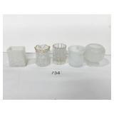 5 VINTAGE TOOTHPICK HOLDERS INCLUDING PITTSBURGH