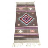 2 HAND WOVEN SADDLE BLANKET 58X29 VEG DYED SHOWS