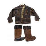 LEATHER JACKET WESTERN 22 ACROSS SHOULDERS 23IN