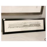 NORFOLK AND WESTERN FRAMED PRINT 36" X 11.5"