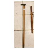 CANE AND WOOD CLUB WITH GRIP