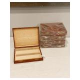 4 NEW WOOD SLIDE BOXES
