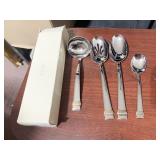 HANCOCK STAINLESS FLATWARE 4 PC. SERVING SET 1