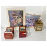 HUMMEL 3 ORNAMENTS IN BOX, 2 PICTURES ONE