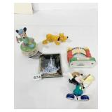 DISNEY TRINKETS, PLATE, ETC.