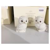 LENOX OWL SALT & PEPPER SHAKERS