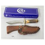 COLT STAG HANDLE KNIFE WITH SHEATH CT346