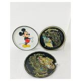 3 VINTAGE DISNEY TIN TRAYS