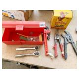 PIPE JOINT COMPOUND, TOOLBOX, PIPE WRENCH, ETC.