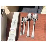 GORHAM COLUMN FROSTED FLATWARE 4 PC. SERVING SET