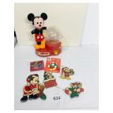 MICKEY GUMBALL PINS AND ORNAMENTS