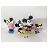 4 MICKEY AND MINI MOUSE FIGURES