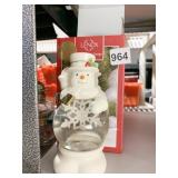 LENOX SNOWMAN SNOW GLOBE "LET IT SNOW"