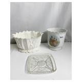 PORCELAIN PLANTER W/ COURTING SCENE