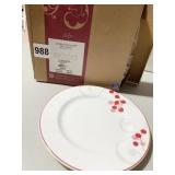 SIMPLY FINE LENO MERRY BERRY DESSERT PLATES SET