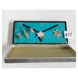 CHILDS SHERIFF JEWELRY, NECKLACE, TIE TACK, CUFF