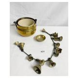 BRASS BELLS, TRINKET DISH, PLANTER
