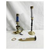 BRASS CANDLE STICK HOLDERS, BRASS SPIKE