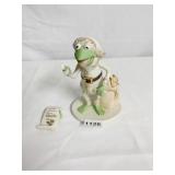 LENOX KERMIT THE FROG WITH SANTA LIST, DAMAGED