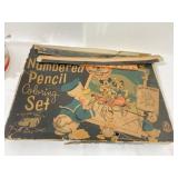 NUMBER ND PENCIL COLORING SET VINTAGE HASBRO AND
