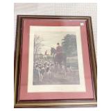 HUNT SCENE PRINT ENGRAVED BY E.G. HESTER "EVENING