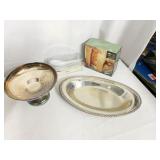 BAGEL CUTTER, 4 PIER 1 SPOONS, 2 SILVERPLATE