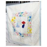 HAND MADE 34" X 38" CHILDS CRIB QUILT