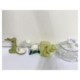 HEISEY GLASS, BEAR SALTSHAKER, LAMB