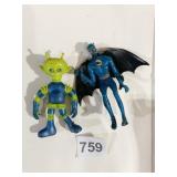 BATMAN RUBBER FIGURE AND ALIEN BOY BY COLOR FORM