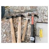 HAMMERS, SMALL PRY BAR, ETC.