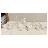 CRUETS, OIL DIPPING PLATES, RAMEKINS