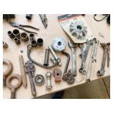 PIPE WRENCH COARSE GRIT FLAT WHEEL SANDER, ETC.