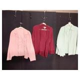 CATO PINK JACKET AND GREEN AND BURGUNDY DRESS