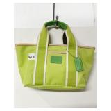 LIKE NEW LIME GREEN COACH LEATHERWARE BAG