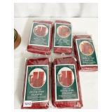 RED DINING CHAIR SLIP COVERS NEW SET OF 5 FOR