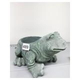 CEMENT FROG PLANTER