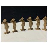 VINTAGE HAND PAINTED SALUTING MEN