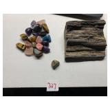 PETRIFIED WOOD AND POLISHED STONE
