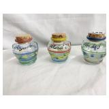 HERB JARS INCL. BASIL GLASS JARS