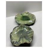TWO GLOBAL VIEW LILLY PAD DISHES
