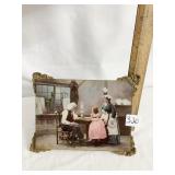 PARLOR SCENE W/ METAL TIPS VINTAGE PICTURE