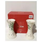 CANDLE STICKS HOLIDAY 6" H NIB $60.00