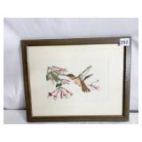 EMBROIDERED HUMMINGBIRD 12 X 15 FRAME, BY