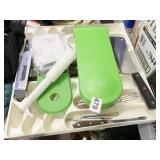 ADJ. DRAWER ORGANIZER, FOOD SLICER, KNIVES, NEW