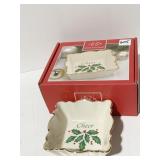 SQUARE FLUTED CHEER DISH 4.25" NIB $20.00