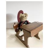 MINI DESK W/ BOYD BEAR W/ TAGS.